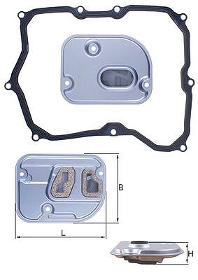 Mahle Hydraulikfilter, Automatikgetriebe [Hersteller-Nr. HX236D] für Audi, VW von MAHLE