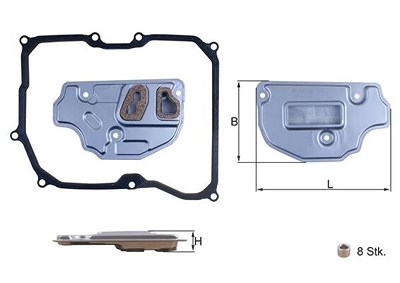 Mahle Hydraulikfilter, Automatikgetriebe [Hersteller-Nr. HX256D] für Seat, Skoda, VW von MAHLE