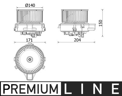 Mahle Innenraumgebläse [Hersteller-Nr. AB284000P] für BMW von MAHLE