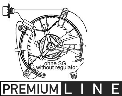 Mahle Innenraumgebläse [Hersteller-Nr. AB65000P] für Mercedes-Benz von MAHLE