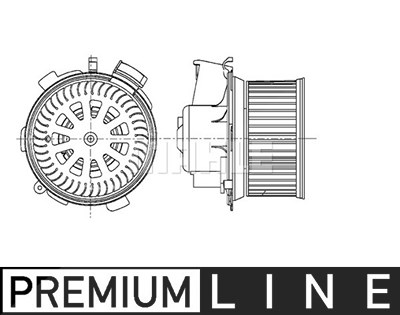 Mahle Innenraumgebläse [Hersteller-Nr. AB66000P] für Citroën, Peugeot von MAHLE