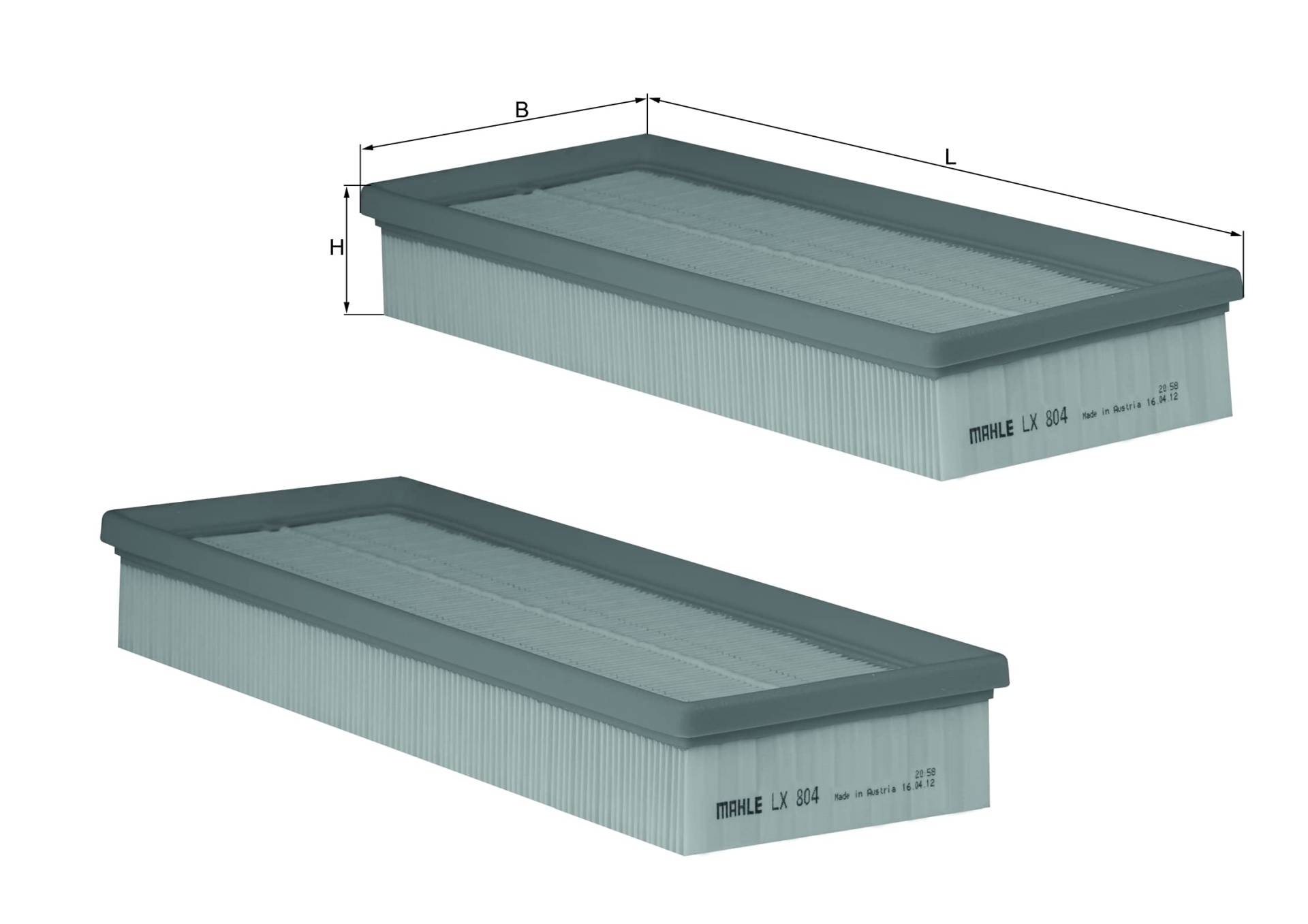 Knecht LX 804/S Luftfilter von MAHLE