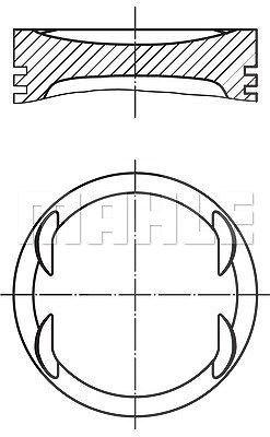 Mahle Kolben [Hersteller-Nr. 0040800] für Mercedes-Benz von MAHLE