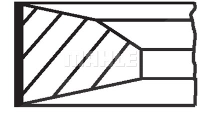 Mahle Kolbenringsatz [Hersteller-Nr. 00523N0] für Mercedes-Benz von MAHLE