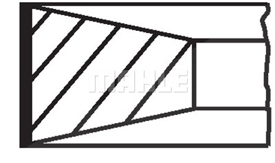 Mahle Kolbenringsatz [Hersteller-Nr. 007RS001060N0] für Citroën, Fiat, Iveco, Peugeot von MAHLE