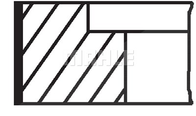 Mahle Kolbenringsatz [Hersteller-Nr. 03474N0] für Audi, Seat, VW von MAHLE