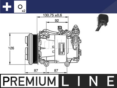 Mahle Kompressor, Klimaanlage [Hersteller-Nr. ACP54000P] für Ford, Mazda, Volvo von MAHLE