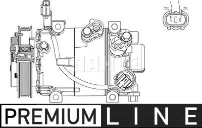 Mahle Kompressor, Klimaanlage [Hersteller-Nr. ACP629000P] für Hyundai, Kia von MAHLE