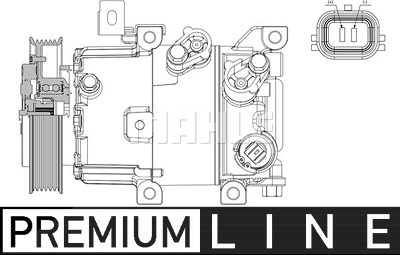 Mahle Kompressor, Klimaanlage [Hersteller-Nr. ACP630000P] für Hyundai, Kia von MAHLE