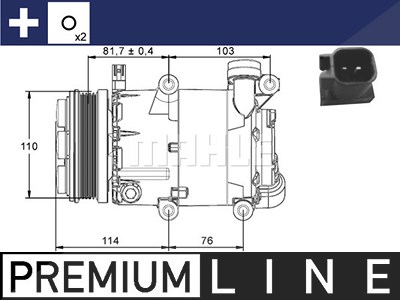 Mahle Kompressor, Klimaanlage [Hersteller-Nr. ACP866000P] für Volvo, Ford von MAHLE