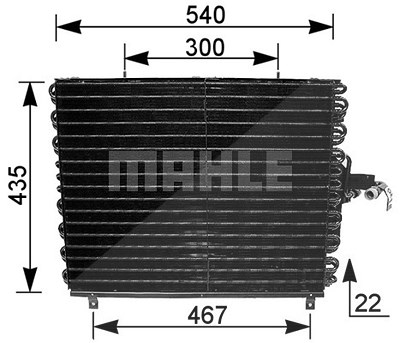 Mahle Kondensator, Klimaanlage [Hersteller-Nr. AC166000S] für Mercedes-Benz von MAHLE