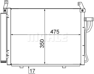 Mahle Kondensator, Klimaanlage [Hersteller-Nr. AC17000S] für Hyundai von MAHLE