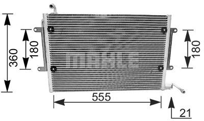 Mahle Kondensator, Klimaanlage [Hersteller-Nr. AC172000S] für VW von MAHLE