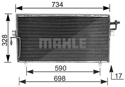 Mahle Kondensator, Klimaanlage [Hersteller-Nr. AC187000S] für Nissan von MAHLE