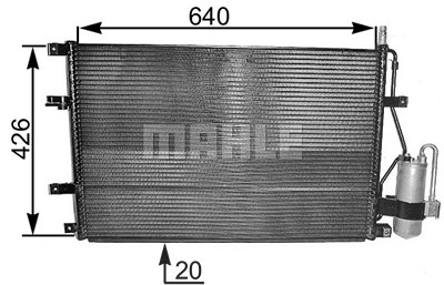 Mahle Kondensator, Klimaanlage [Hersteller-Nr. AC227000S] für Volvo von MAHLE