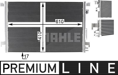 Mahle Kondensator, Klimaanlage [Hersteller-Nr. AC294000P] für Fiat, Opel, Saab von MAHLE