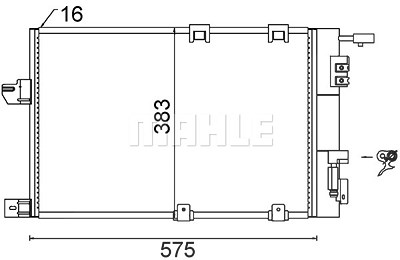 Mahle Kondensator, Klimaanlage [Hersteller-Nr. AC339000S] für Opel von MAHLE