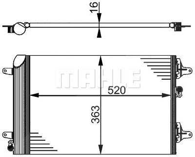 Mahle Kondensator, Klimaanlage [Hersteller-Nr. AC358000S] für Ford, Seat, VW von MAHLE