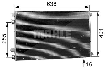 Mahle Kondensator, Klimaanlage [Hersteller-Nr. AC360001S] für Renault von MAHLE