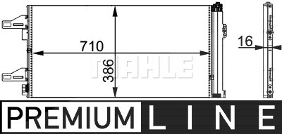 Mahle Kondensator, Klimaanlage [Hersteller-Nr. AC363000P] für Citroën, Fiat, Peugeot von MAHLE