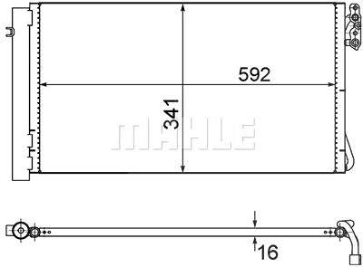 Mahle Kondensator, Klimaanlage [Hersteller-Nr. AC414001S] für BMW von MAHLE