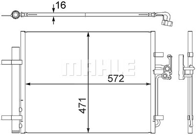 Mahle Kondensator, Klimaanlage [Hersteller-Nr. AC441000S] für Ford, Land Rover, Volvo von MAHLE