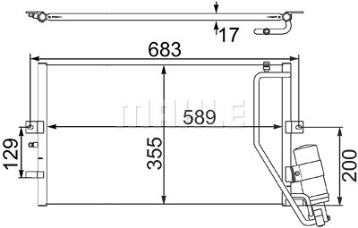 Mahle Kondensator, Klimaanlage [Hersteller-Nr. AC478000S] für Saab von MAHLE