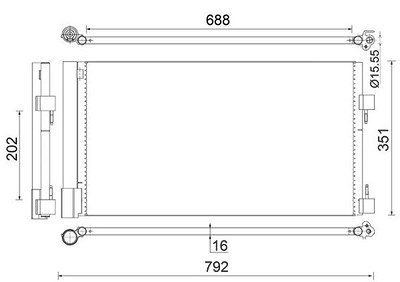 Mahle Kondensator, Klimaanlage [Hersteller-Nr. AC486000S] für Renault von MAHLE