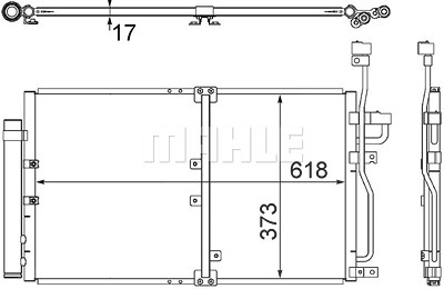 Mahle Kondensator, Klimaanlage [Hersteller-Nr. AC510000S] für Chevrolet, Opel von MAHLE