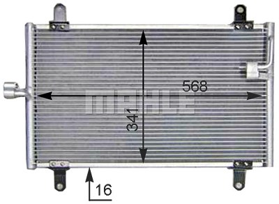 Mahle Kondensator, Klimaanlage [Hersteller-Nr. AC514000S] für Citroën, Fiat, Peugeot von MAHLE