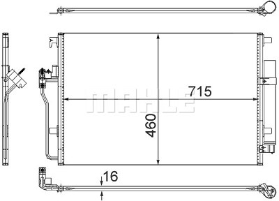 Mahle Kondensator, Klimaanlage [Hersteller-Nr. AC553001S] für Mercedes-Benz, VW von MAHLE