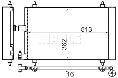 Mahle Kondensator, Klimaanlage [Hersteller-Nr. AC585001S] für Citroën, Peugeot von MAHLE