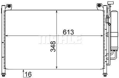 Mahle Kondensator, Klimaanlage [Hersteller-Nr. AC609000S] für Mazda von MAHLE