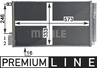 Mahle Kondensator, Klimaanlage [Hersteller-Nr. AC633000P] für Alfa Romeo, Opel, Fiat von MAHLE