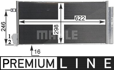 Mahle Kondensator, Klimaanlage [Hersteller-Nr. AC634000P] für Fiat von MAHLE