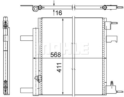 Mahle Kondensator, Klimaanlage [Hersteller-Nr. AC636000P] für Chevrolet, Opel von MAHLE