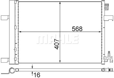 Mahle Kondensator, Klimaanlage [Hersteller-Nr. AC636000S] für Chevrolet, Opel von MAHLE