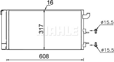 Mahle Kondensator, Klimaanlage [Hersteller-Nr. AC710000S] für Fiat von MAHLE