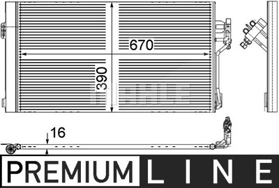 Mahle Kondensator, Klimaanlage [Hersteller-Nr. AC761000P] für Mercedes-Benz von MAHLE