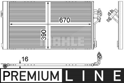 Mahle Kondensator, Klimaanlage [Hersteller-Nr. AC762000P] für Mercedes-Benz von MAHLE