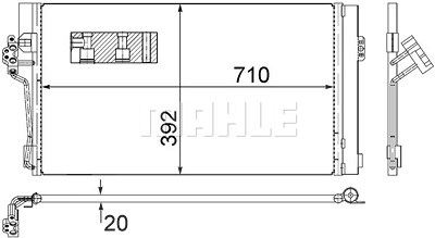 Mahle Kondensator, Klimaanlage [Hersteller-Nr. AC762000S] für Mercedes-Benz von MAHLE