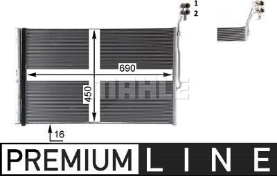 Mahle Kondensator, Klimaanlage [Hersteller-Nr. AC777000P] für VW von MAHLE