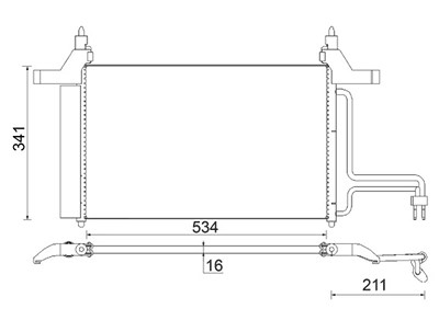 Mahle Kondensator, Klimaanlage [Hersteller-Nr. AC790000S] für Fiat von MAHLE