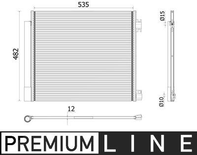 Mahle Kondensator, Klimaanlage [Hersteller-Nr. AC944000P] für Nissan, Renault von MAHLE