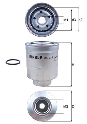 Mahle Kraftstofffilter [Hersteller-Nr. KC389D] für Toyota von MAHLE