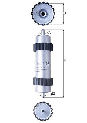 Mahle Kraftstofffilter [Hersteller-Nr. KL1102] für Audi von MAHLE