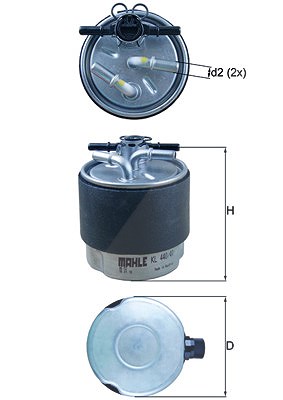 Mahle Kraftstofffilter [Hersteller-Nr. KL440/41] für Nissan von MAHLE