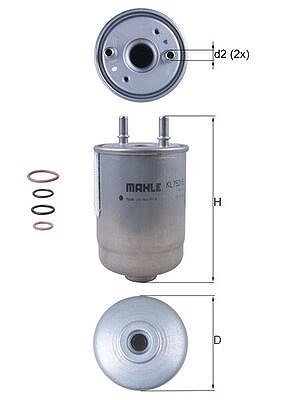 Mahle Kraftstofffilter [Hersteller-Nr. KL752/5D] für Renault von MAHLE