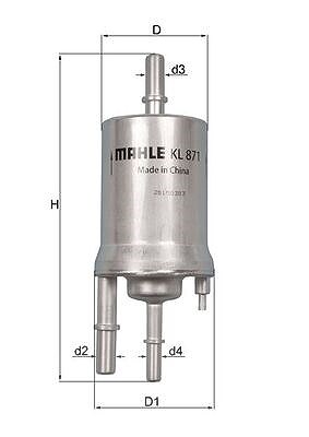 Mahle Kraftstofffilter [Hersteller-Nr. KL871] für Seat, VW von MAHLE