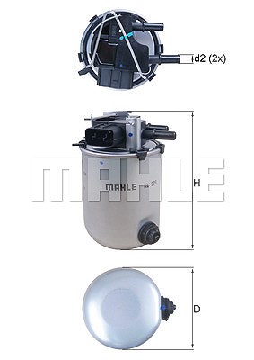 Mahle Kraftstofffilter [Hersteller-Nr. KL909] für Nissan von MAHLE